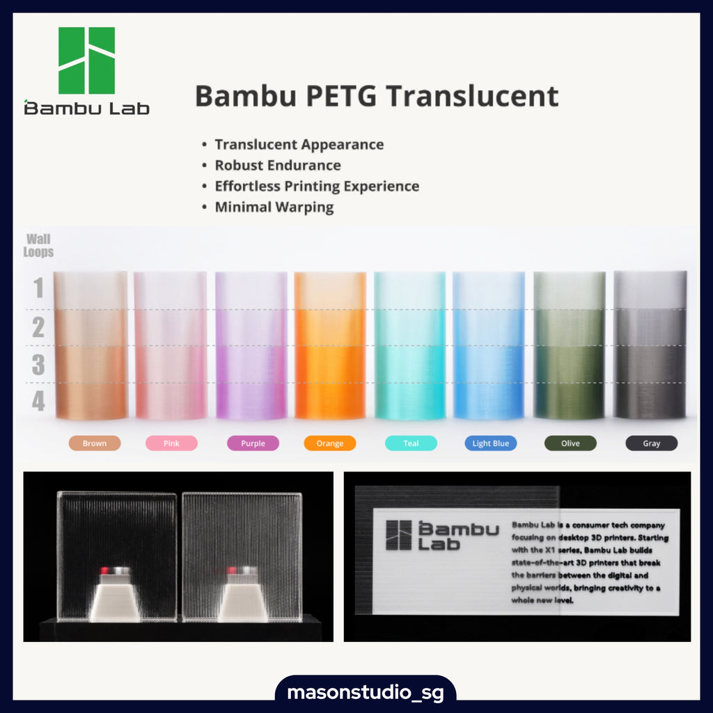 Bambu Lab PETG Translucent Filament