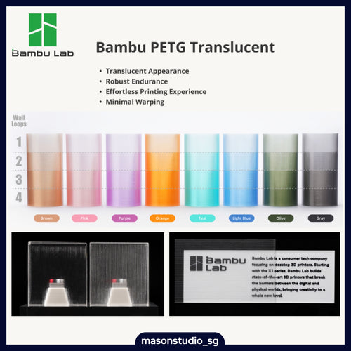 Bambu Lab PETG Translucent Filament